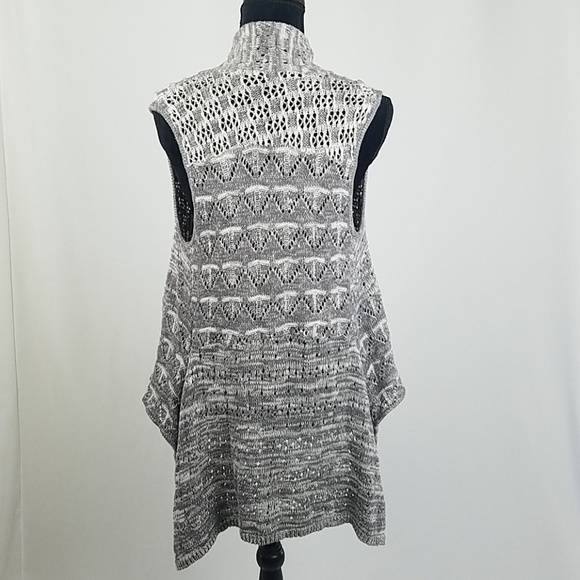 Anthro Moth XS/S  sweater vest draped waterfall open front Lagenlook minimalist - Picture 6 of 7